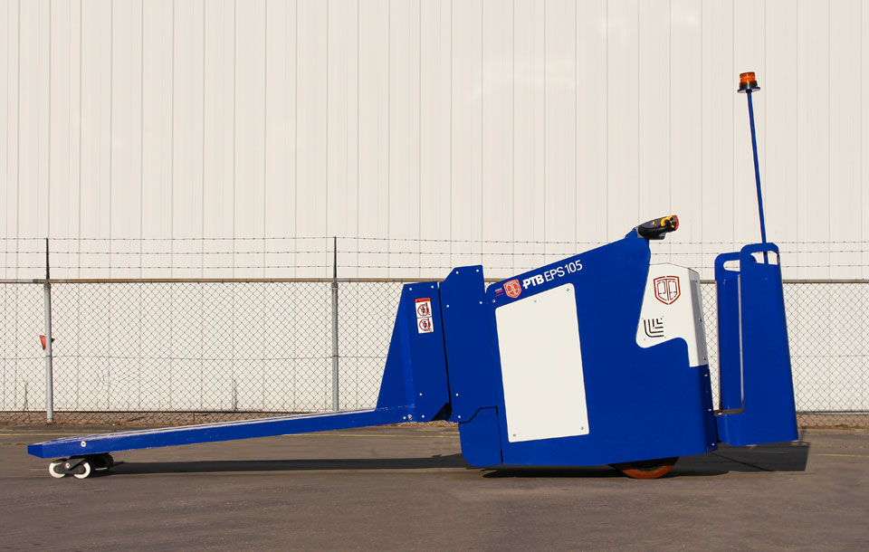 pallet truck for loading coils in container 